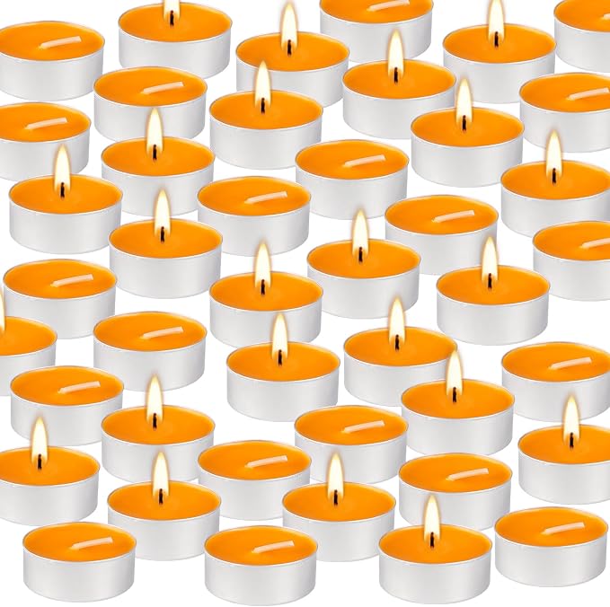 100 Pack Scented Tealight Candles 4 Hours, Winter Orange Aromatherapy Candles - Image 3