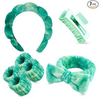 7 Pcs Spa Set, Facial Headband and Wristband Set, Skincare Accessories by Unknown