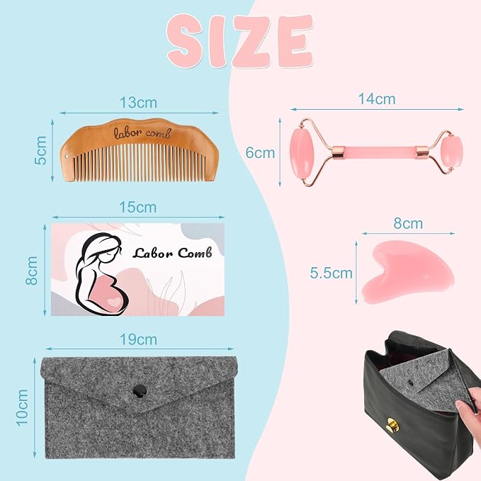 Birthing Comb for Labor Pain and Gua Sha Facial Tools, Post Partum/Home - Image 2
