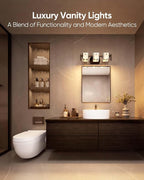 JACKYLED Bathroom Light Fixture, Modern 3-Light Vanity Lights - Image 2