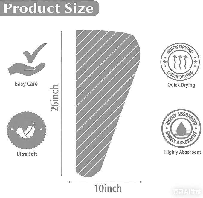 3 Pack Microfiber Hair Towel Wrap - Image 2