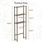 AmazerBath Bamboo Over The Toilet Storage Shelf, Over Toilet Bathroom Organizer - Image 2