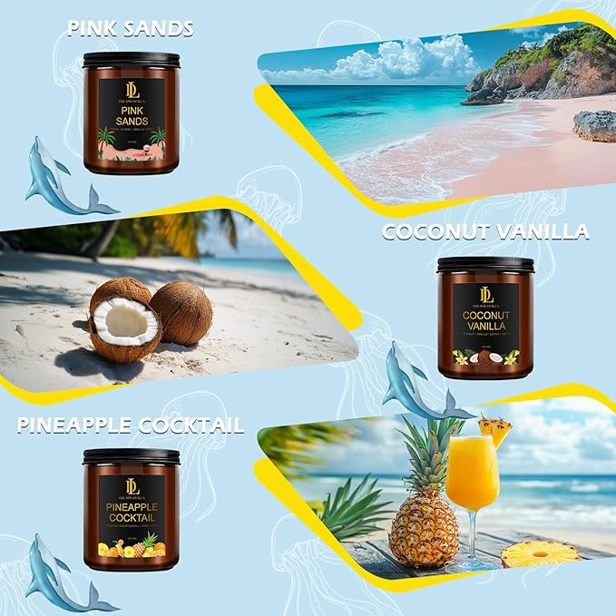 6 Pack Scented Candles Set, 42oz 300 Hour Long Lasting Candle, Soy Candles - Image 5