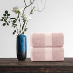 White Classic Pink 650 GSM Cotton Bath Sheet Towel - Image 6