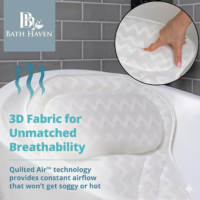 Bath Pillow Bathtub Pillow Back Neck Support Pillow, Spa Cushion - Image 2