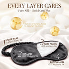 LULUSILK Mulberry Silk Sleep Eye Mask Blindfold - Image 3