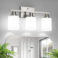 Ascher Bathroom Light Fixtures, 3-Light Vanity Light Over Mirror, Brushed by Ascher