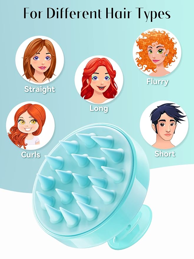 HEETA Scalp Massager Hair Growth, Soft Silicone Scalp Scrubber Shampoo Brush - Image 6