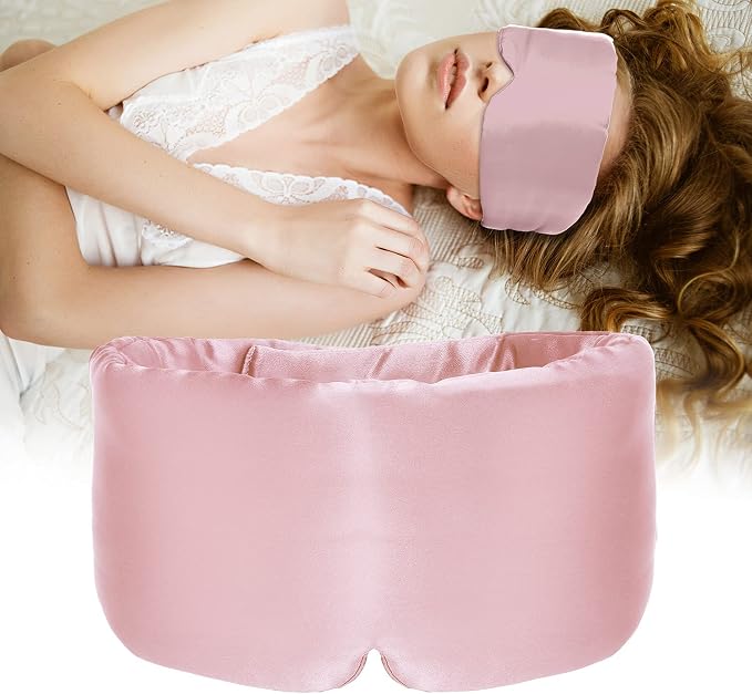 Silk Sleep Mask for Women Men, Mulberry Silk Eye Sleeping Mask & Blindfold - Image 7