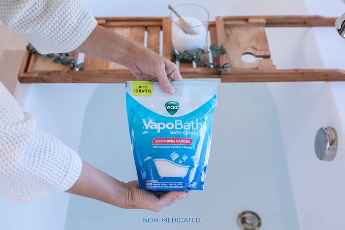 Vicks VapoBath, Bath Salts, Bath Bomb, Non-Medicated Bath Crystals, Comforting - Image 5