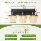 Bathroom Light Fixtures, 3-Light Vanity Light - Image 2