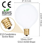 Simba Lighting Small Globe G16.5 Round Bulb 25W E12 Candelabra Base - Image 2