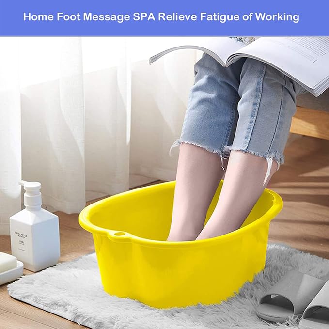 AXLOFO® Foot Soaking Bath Basin, Large Plastic Foot Soaking Tub, Feet Massage - Image 5