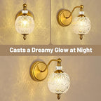 1 Piece Vintage Wall Sconce, 1-Light Mid Century Matte Brass Finish Wall Sconce - Image 7