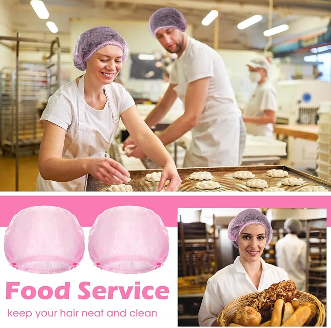 Yahenda 2000 Pcs Disposable Hair Nets Bulk 21 Inch Non Woven Bouffant Caps - Image 4