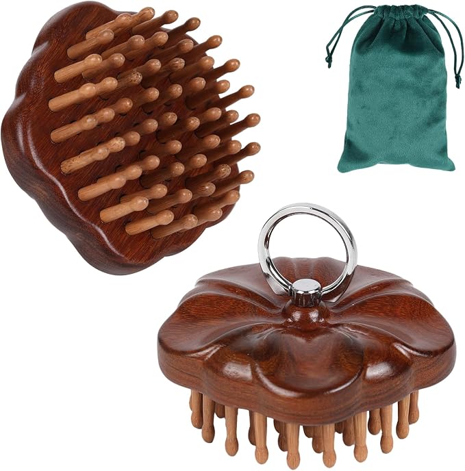 Wooden Massage Massager for Hair Growth, Head Scalp Comb, Manual Body Relax by MajiMama