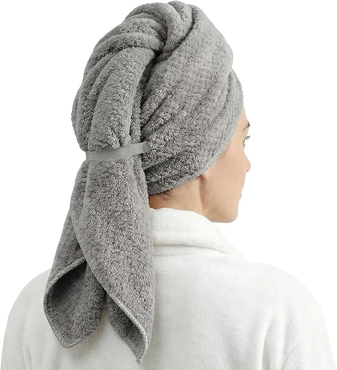 Microfiber Hair Towel Wrap for Women Extra Large Hair Turban Anti-Frizz Hair by Unknown