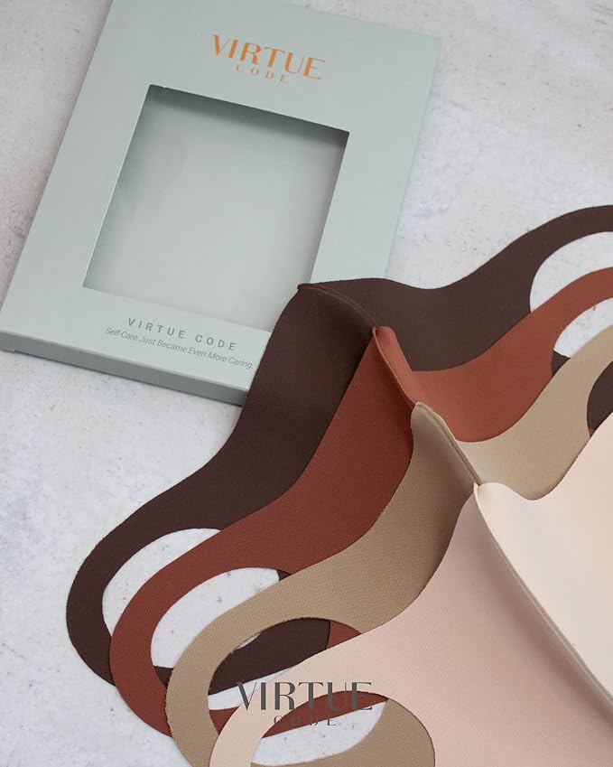 Virtue Code Second Skin Cloth Face Mask Pack. 4 Buttery Soft Masks Washable - Image 8