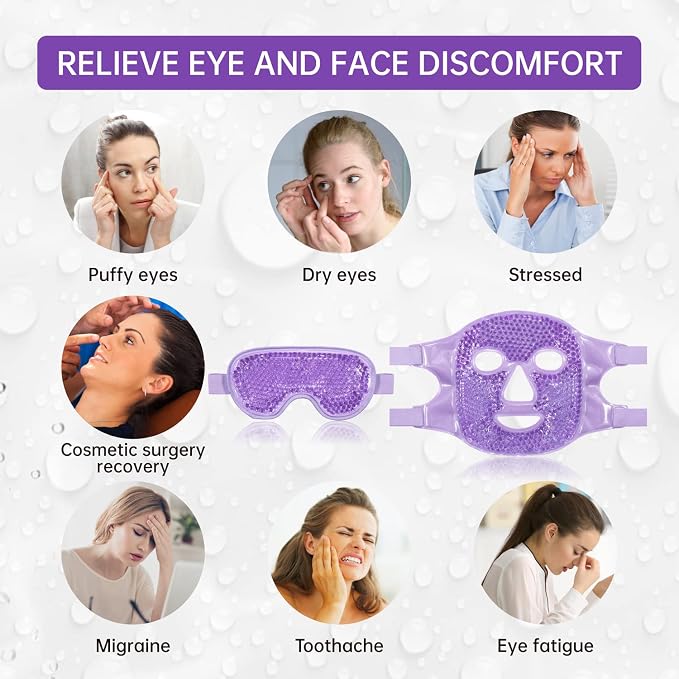 ZNÖCUETÖD Cooling Ice Face Eye Mask - Image 3