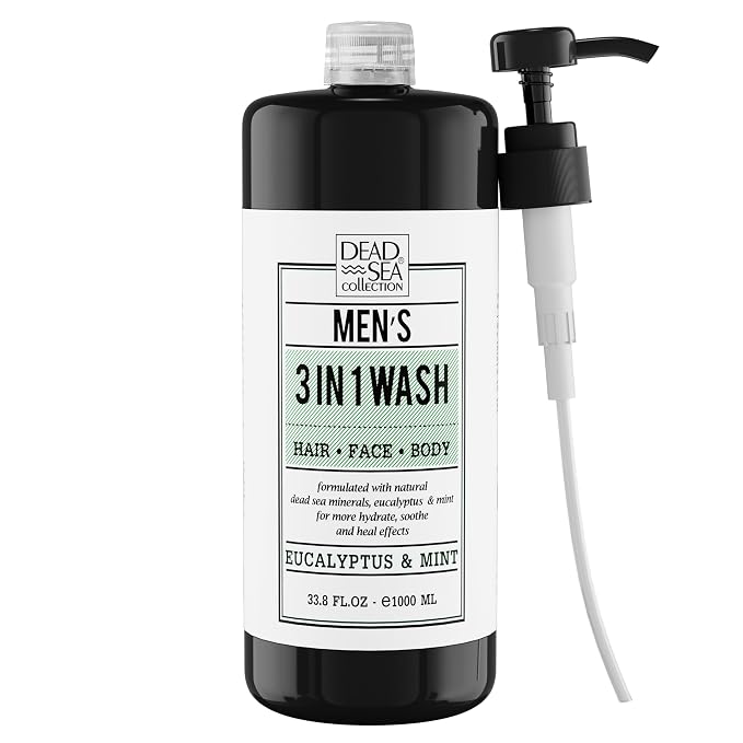 Dead Sea Collection Mens Body Wash 3 in 1 – Eucalyptus Body Wash by DeadSeaCollection