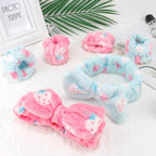 WHAVEL 6PCS Spa Headband and Wristbands Set, Face Wash Headband Wrist Bands - Image 7