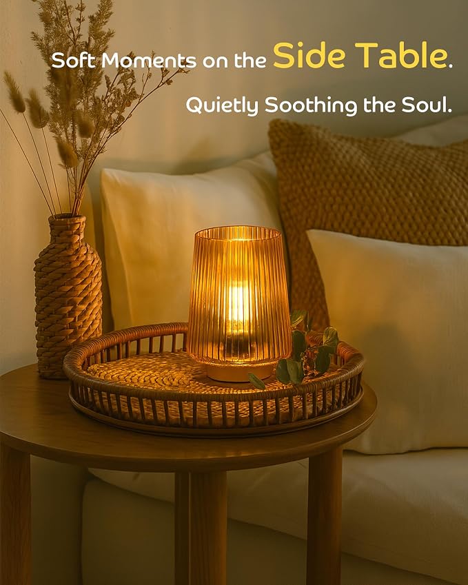 Battery Operated Lamp with Timer, Aesthetic Cordless Battery Powered Accent Lamp - Image 9