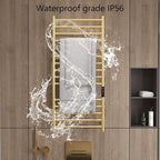 Gold Wall Mounted Heated Towel Rack, Timer & Temperature Control Electric Towel - Image 8