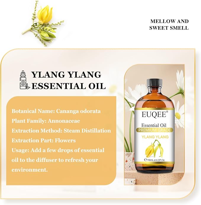 EUQEE Ylang Ylang Essential Oil 118ml - Image 2