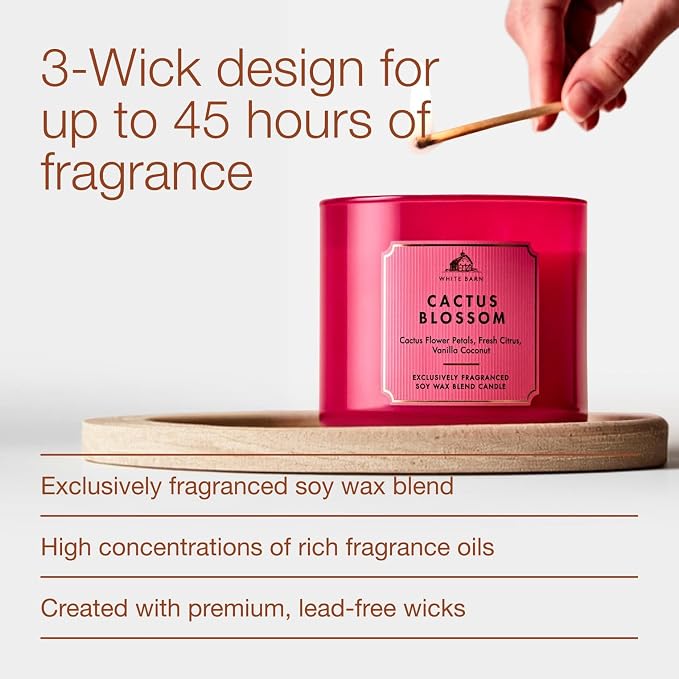 Bath & Body Works Cactus Blossom 3-Wick Candle - Image 4