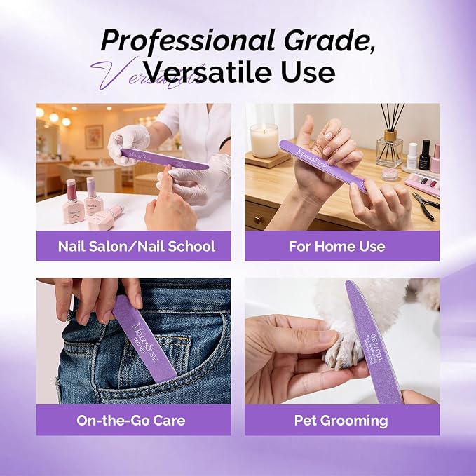 MelodySusie Nail File Kit, Professional Manicure Pedicure Supplies - Image 5