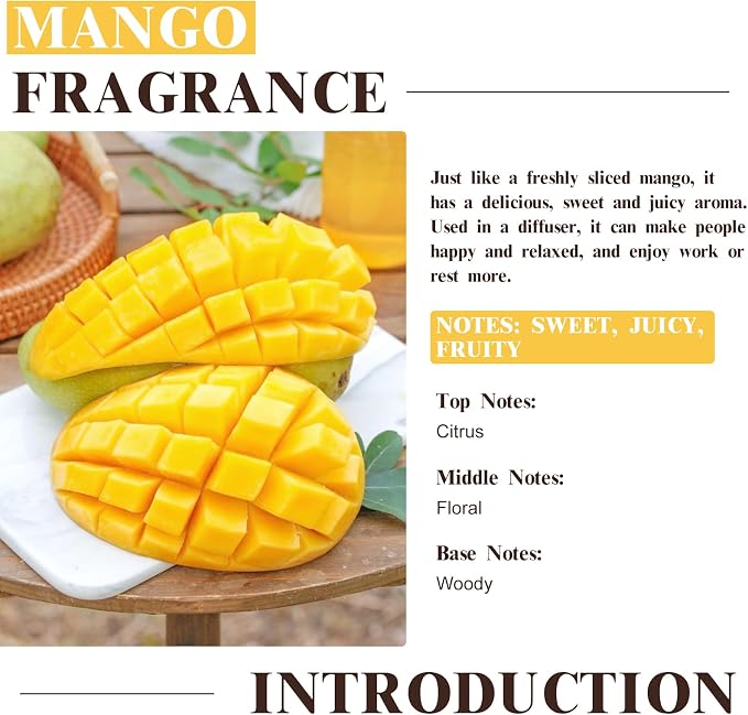 EUQEE Mango Fragrance Oil, 60ml Premium Scents Fragrance Oils - Image 3