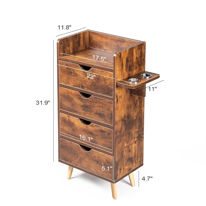 OmySalon 4 -Layer Salon Station Storage Cabinet, Beauty Barber Styling Stations - Image 3