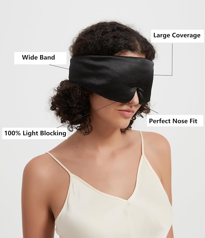 Mulberry Silk Sleeping Eye Mask, ALASKA BEAR Wraparound Style Comfort Ear Muff - Image 5