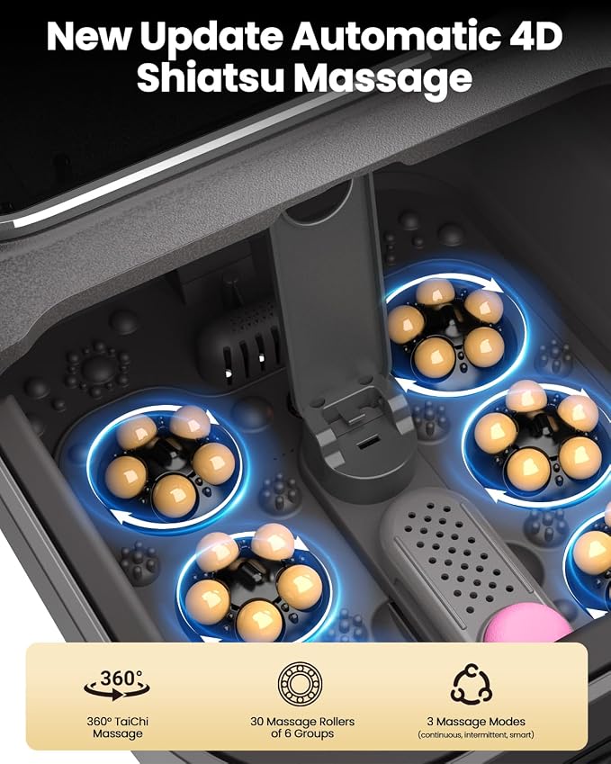 Collapsible Foot Spa with Heat, Electric Foot Bath Massager with Color - Image 4