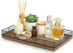 Large Bathroom Vanity Tray – 13" x 8" Acacia Decorative Wooden Tray by Focusonit