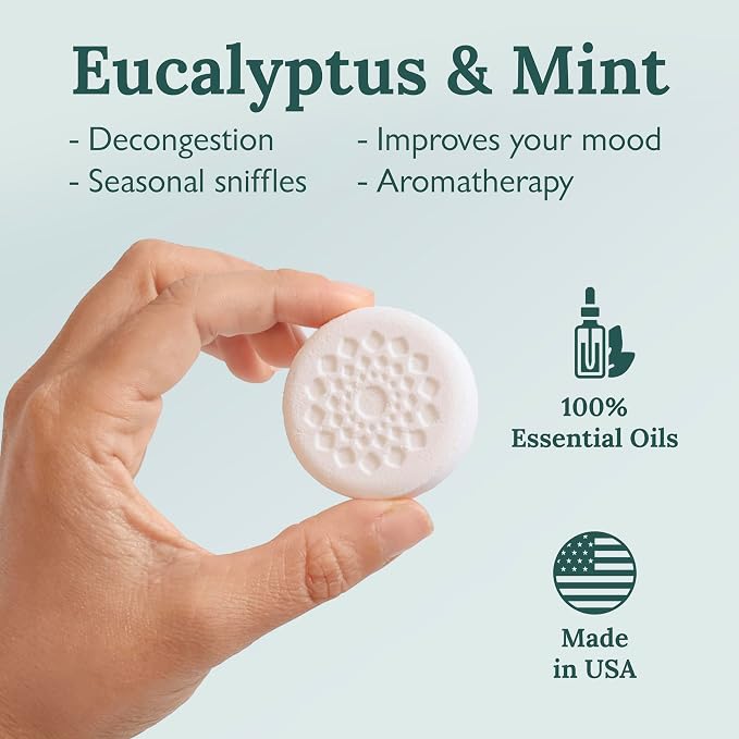 Gilden Tree Shower Steamers Aromatherapy Eucalyptus Mint Essential Oils Stress - Image 3