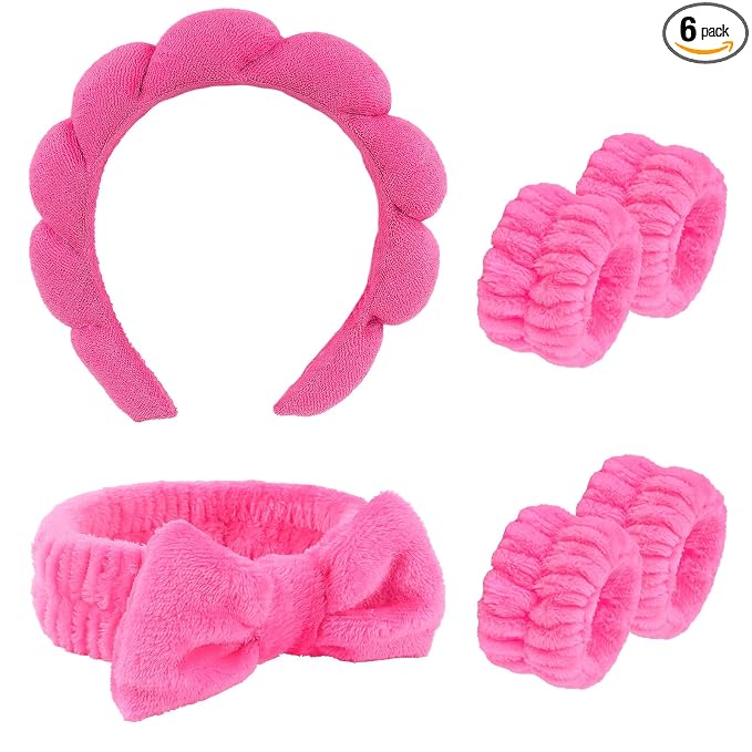 CAVETEE 6 Pack Spa Headband Set by CAVETEE