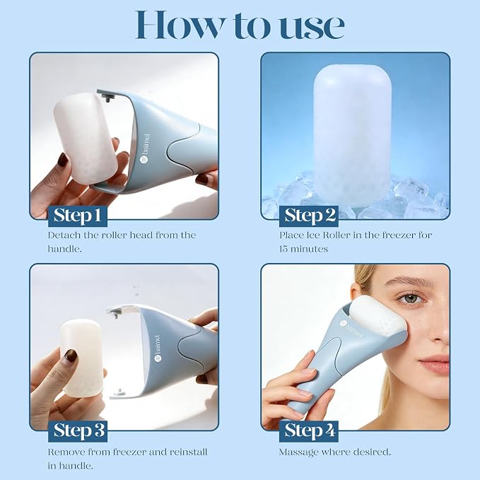 BAIMEI IcyMe Ice Roller for Face and Gua Sha Facial Tool Set, Ice Face Roller - Image 5