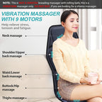 Massage Seat Cushion Pad with Heat 9 Massage Style Lumbar Support Function - Image 3