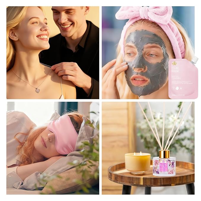 35 Pcs Mothers Day Gifts for Mom, Rose Bath & Body Gift Basket for Women - Image 6