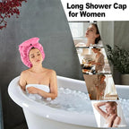 ELEBOX Extra Large Shower Cap for Braids/Curly Hair/Dreadlock | Reusable - Image 2
