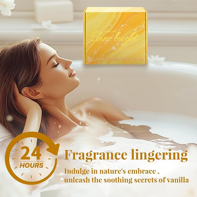 Gift Set for Women 8Pcs Bath and Body Gift Baskets, Vanilla Self Care Present - Image 6