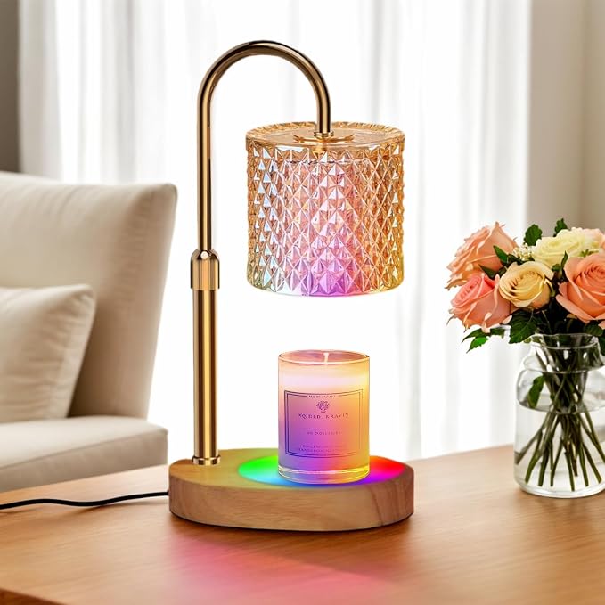 Candle Warmer Lamp with 7 LED Color Changing, Timer Dimmer Height Adjustable by CandleWarmerLamp