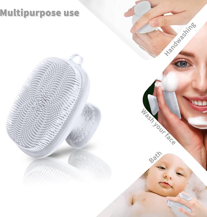 Silicone Face Scrubber for Men Facial Cleansing Brush Silicone Face Wash Brush - Image 2