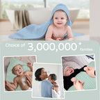 Yoofoss Hooded Baby Towels for Newborn 2 Pack 100% Muslin Organic Cotton Baby - Image 6