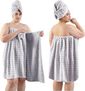 REDKISS Grey Plus Size Towel Wrap by REDKISSOnline