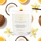 2 Pack Wood Wick Coconut & Vanilla Candle Gift Set – Long Lasting Soy Wax - Image 2
