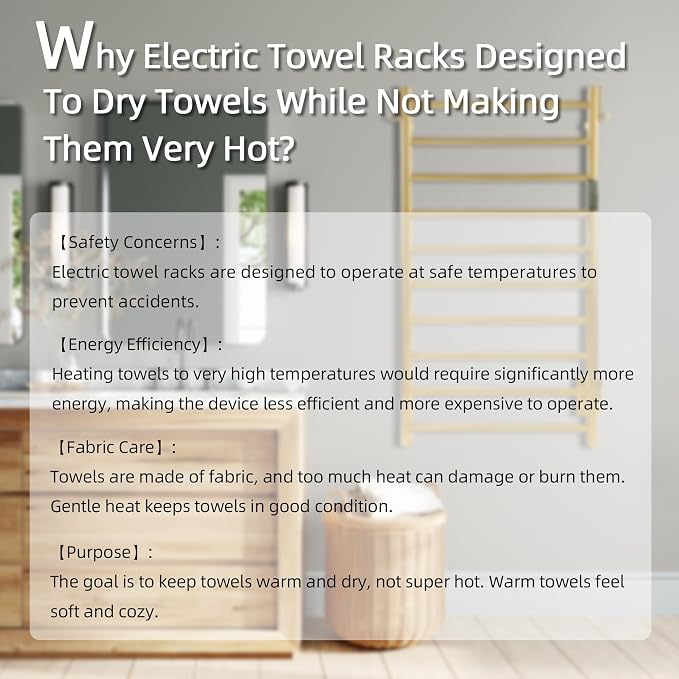 P&Dlusir Towel Warmer, Heated Towel Rack - Image 8