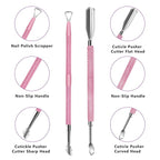 Cuticle Trimmer with Cuticle Pusher and Scissors, Cuticle Remover Professional - Image 3