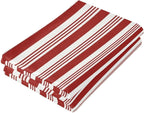 Abstract Red and White Striped Hand Towels - Image 7